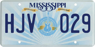 MS license plate HJV029