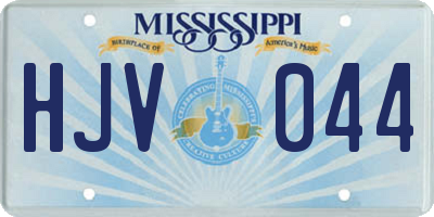 MS license plate HJV044
