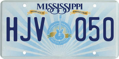 MS license plate HJV050