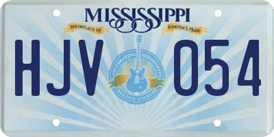 MS license plate HJV054