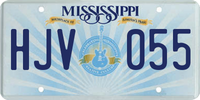 MS license plate HJV055