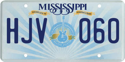 MS license plate HJV060