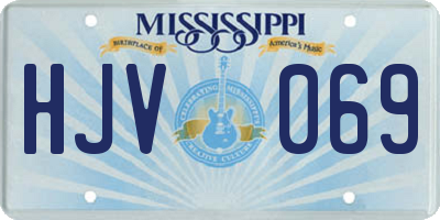 MS license plate HJV069