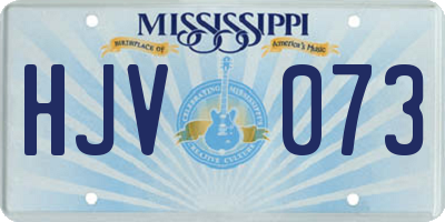 MS license plate HJV073