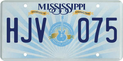 MS license plate HJV075