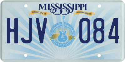 MS license plate HJV084