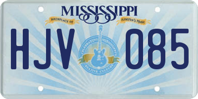 MS license plate HJV085
