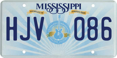 MS license plate HJV086