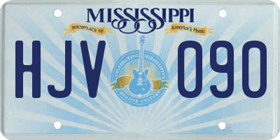 MS license plate HJV090