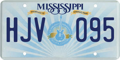 MS license plate HJV095