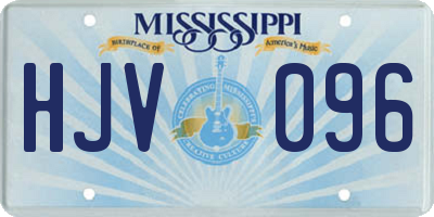 MS license plate HJV096