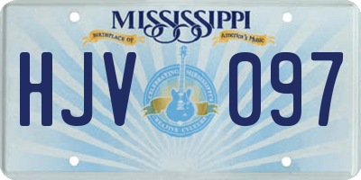 MS license plate HJV097