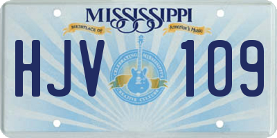 MS license plate HJV109
