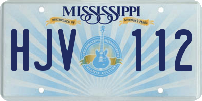 MS license plate HJV112
