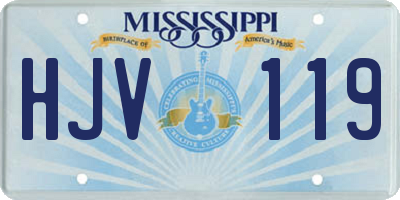 MS license plate HJV119