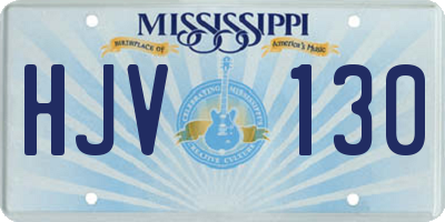 MS license plate HJV130
