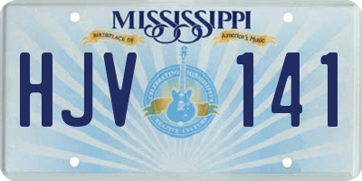 MS license plate HJV141
