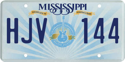 MS license plate HJV144