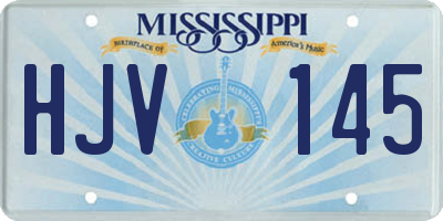 MS license plate HJV145