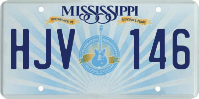 MS license plate HJV146