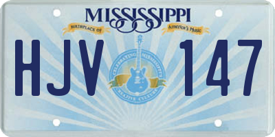 MS license plate HJV147