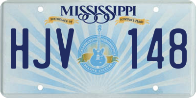 MS license plate HJV148