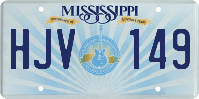 MS license plate HJV149