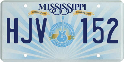MS license plate HJV152
