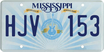 MS license plate HJV153