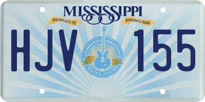 MS license plate HJV155