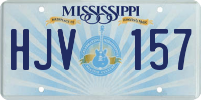 MS license plate HJV157