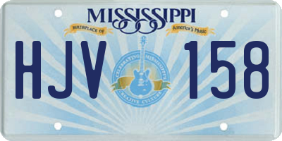 MS license plate HJV158