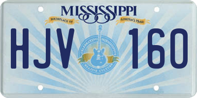 MS license plate HJV160