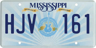 MS license plate HJV161