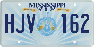 MS license plate HJV162