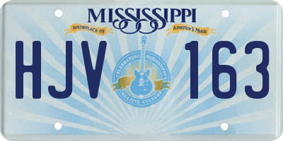 MS license plate HJV163
