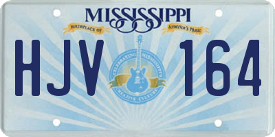 MS license plate HJV164