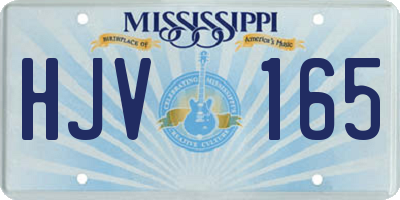 MS license plate HJV165