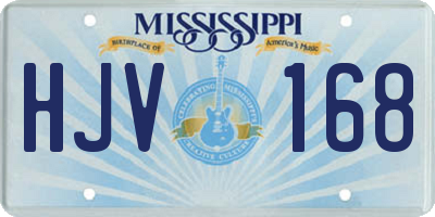 MS license plate HJV168