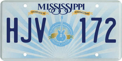 MS license plate HJV172