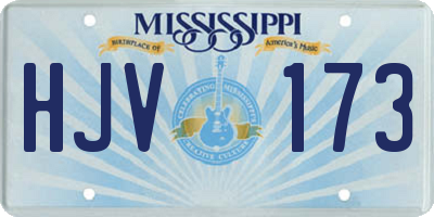 MS license plate HJV173