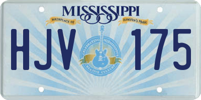 MS license plate HJV175
