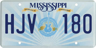 MS license plate HJV180