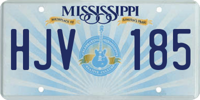 MS license plate HJV185
