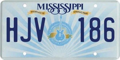 MS license plate HJV186