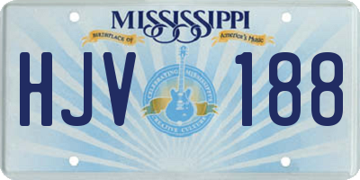 MS license plate HJV188