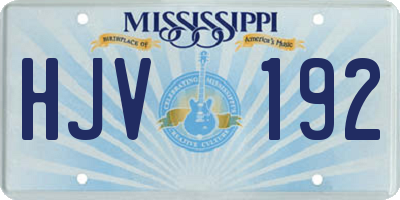 MS license plate HJV192