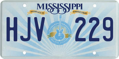 MS license plate HJV229