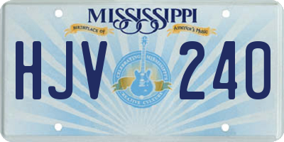 MS license plate HJV240