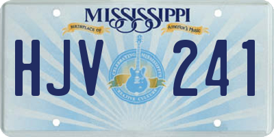 MS license plate HJV241